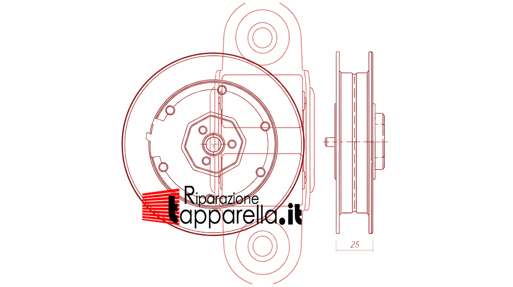 Sostituzione della puleggia o della calotta